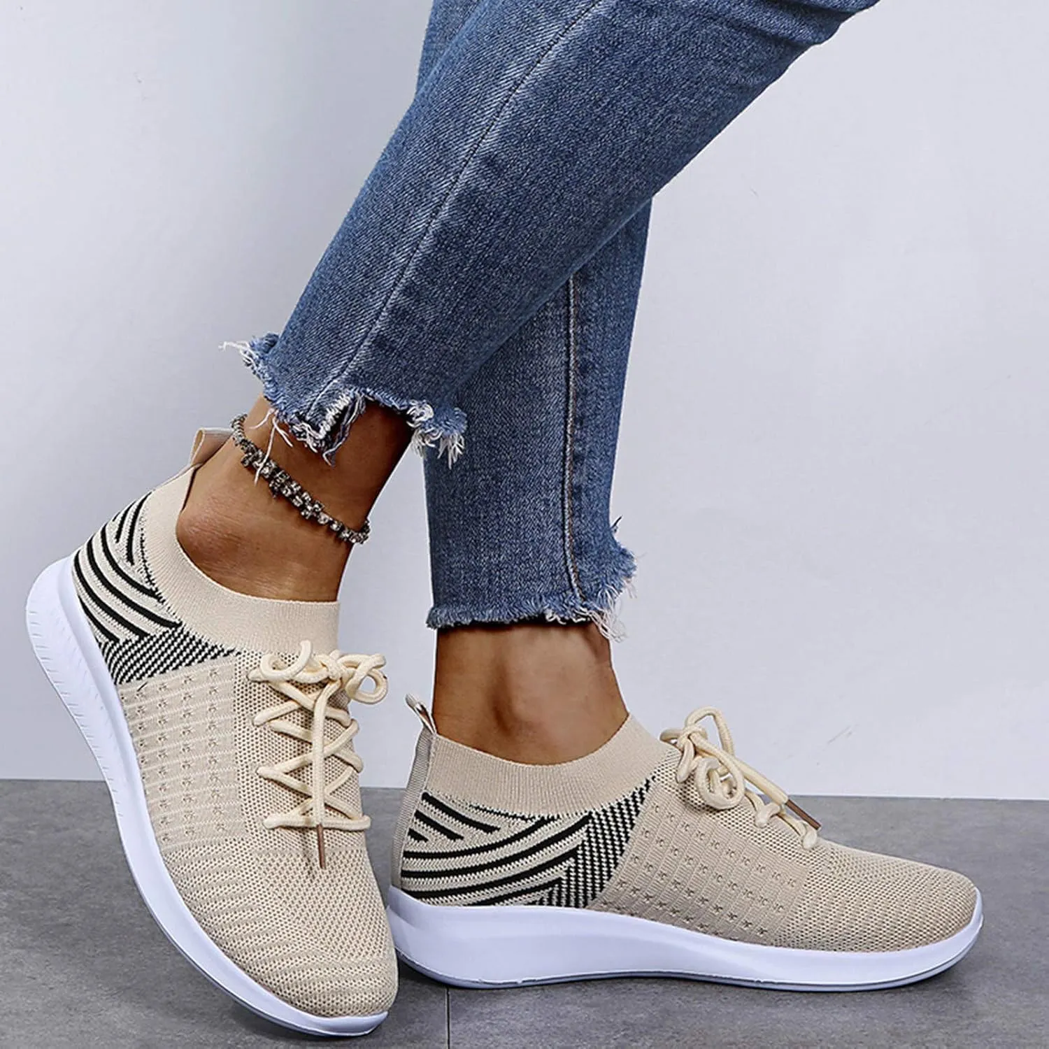 Sneakers for Women Slip Ons Slip On Sneakers Women Arch Support Wide White Tennis Shoes for Women Size 10 with Arch Support Womens Slip On Sneakers Size 7 Ankle Pull On Sneakers Womens