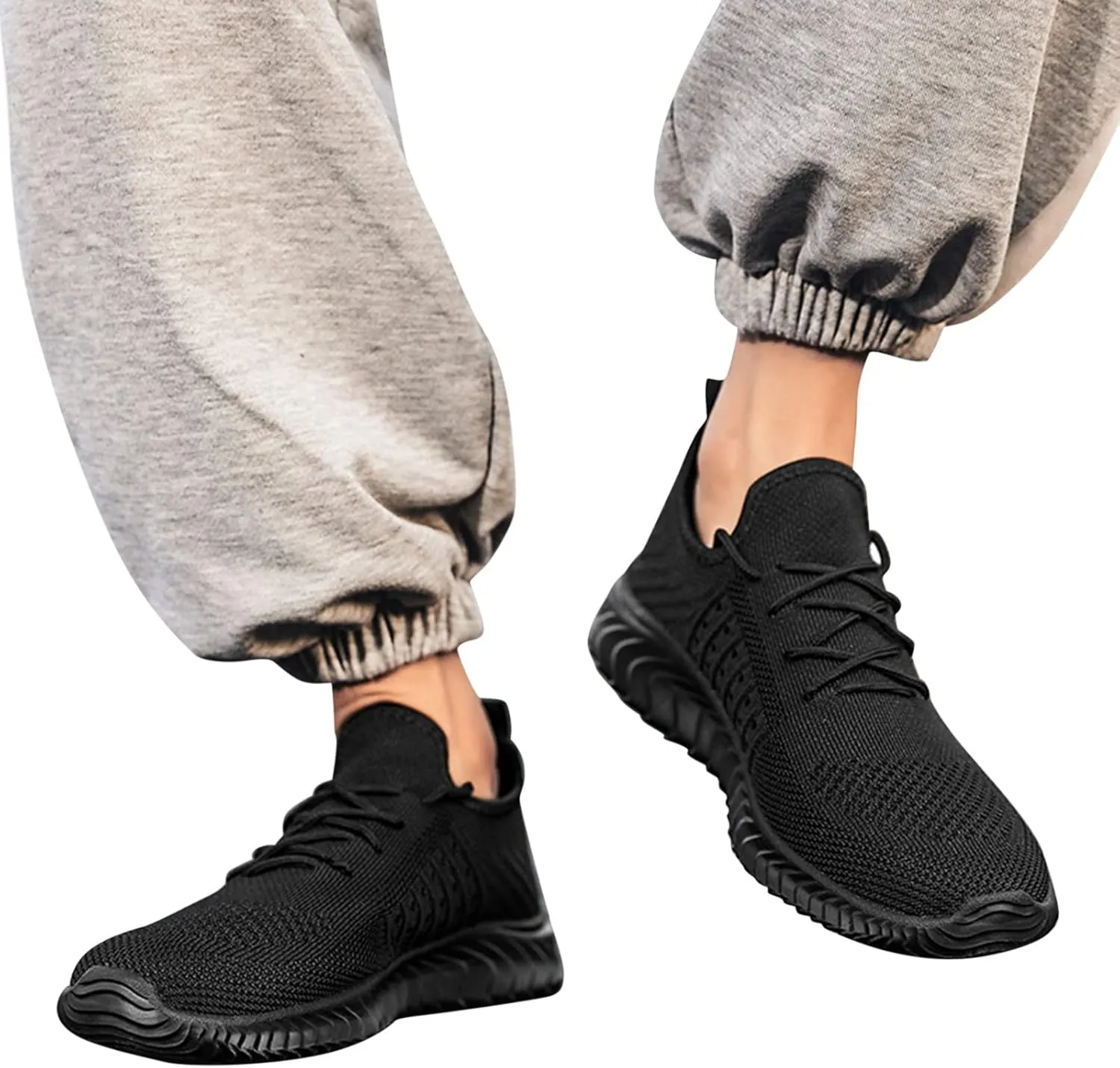 Soft Bottom Sport Color Up Lace Men Shoes Casual Solid Fashion Mesh Breathable Men's Shoes Sneaker
