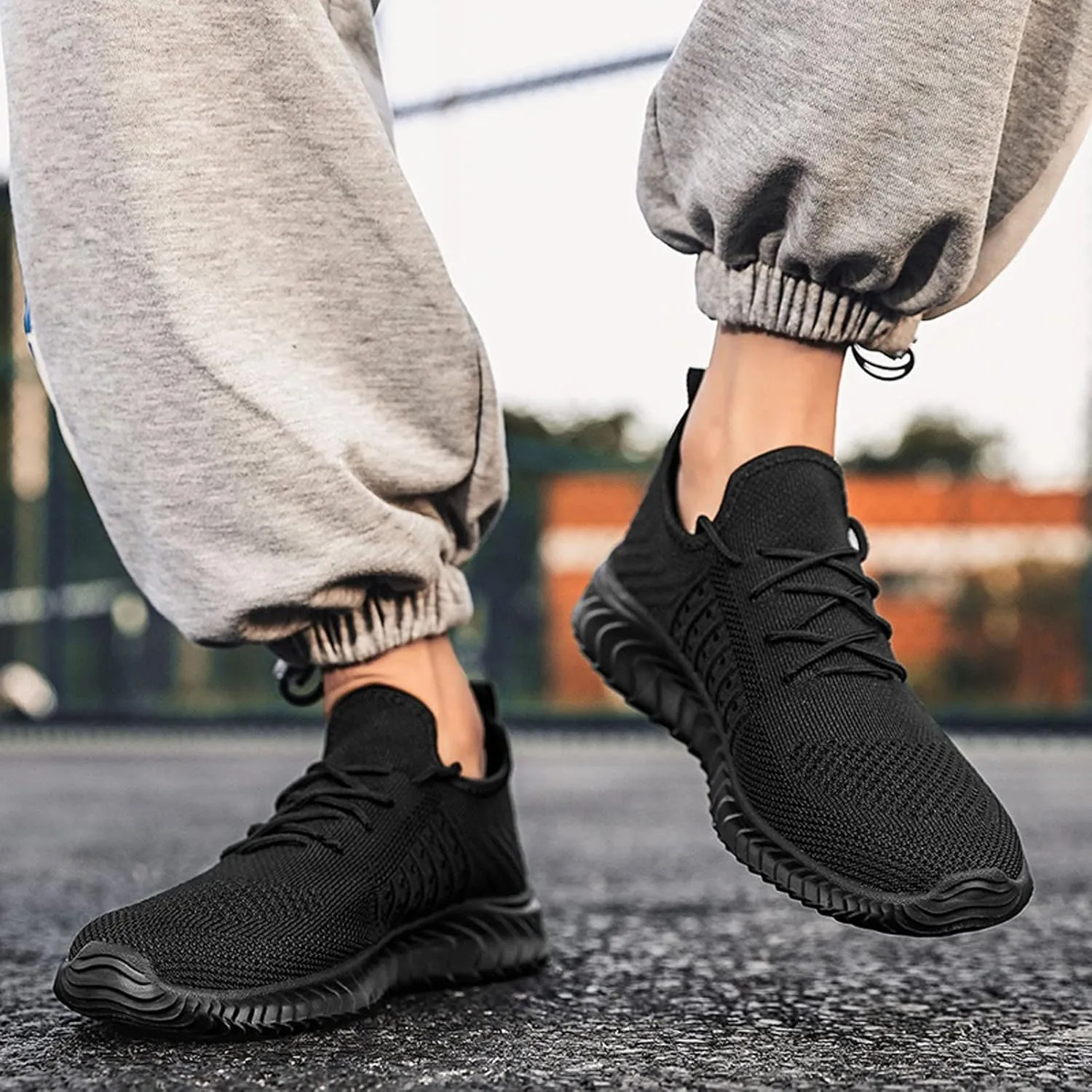 Soft Bottom Sport Color Up Lace Men Shoes Casual Solid Fashion Mesh Breathable Men's Shoes Sneaker