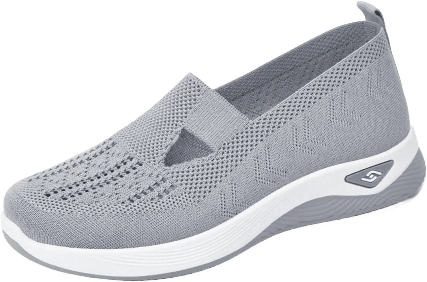 Summer Loafers for Women Woven Orthopedic Breathable Soft Shoes Lightweight Comfortable Mesh Trainers Soft Sole Arch Support Walking Shoes Ladies Air Cushion Athletic Shoes