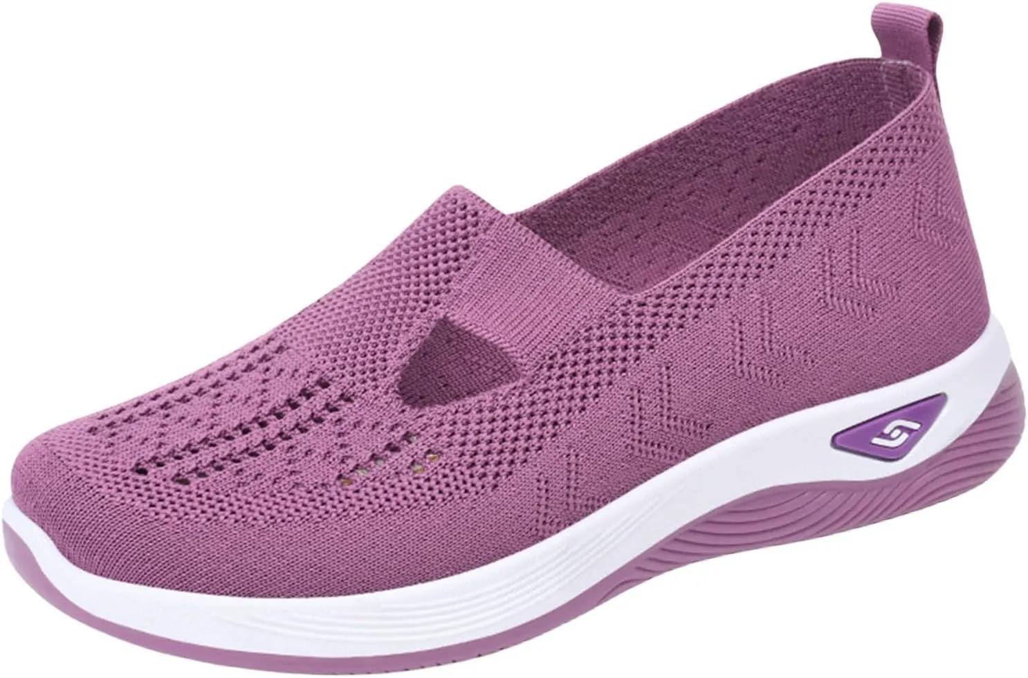 Summer Loafers for Women Woven Orthopedic Breathable Soft Shoes Lightweight Comfortable Mesh Trainers Soft Sole Arch Support Walking Shoes Ladies Air Cushion Athletic Shoes