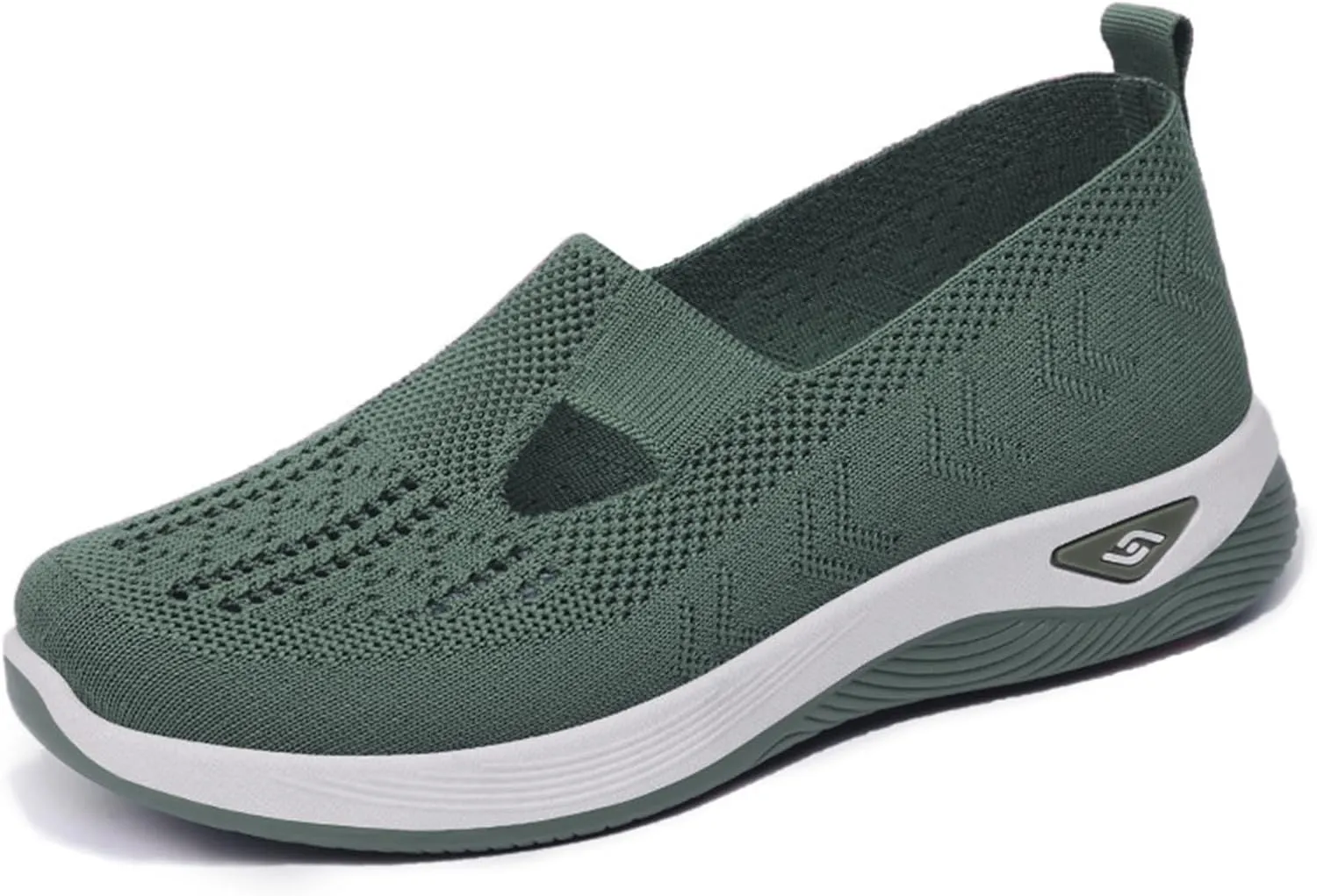 Summer Loafers for Women Woven Orthopedic Breathable Soft Shoes Lightweight Comfortable Mesh Trainers Soft Sole Arch Support Walking Shoes Ladies Air Cushion Athletic Shoes