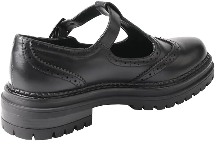 TMA EYES Women's Vintage T-Strap Platform Loafers Classic Fashion Comfortable Shoes