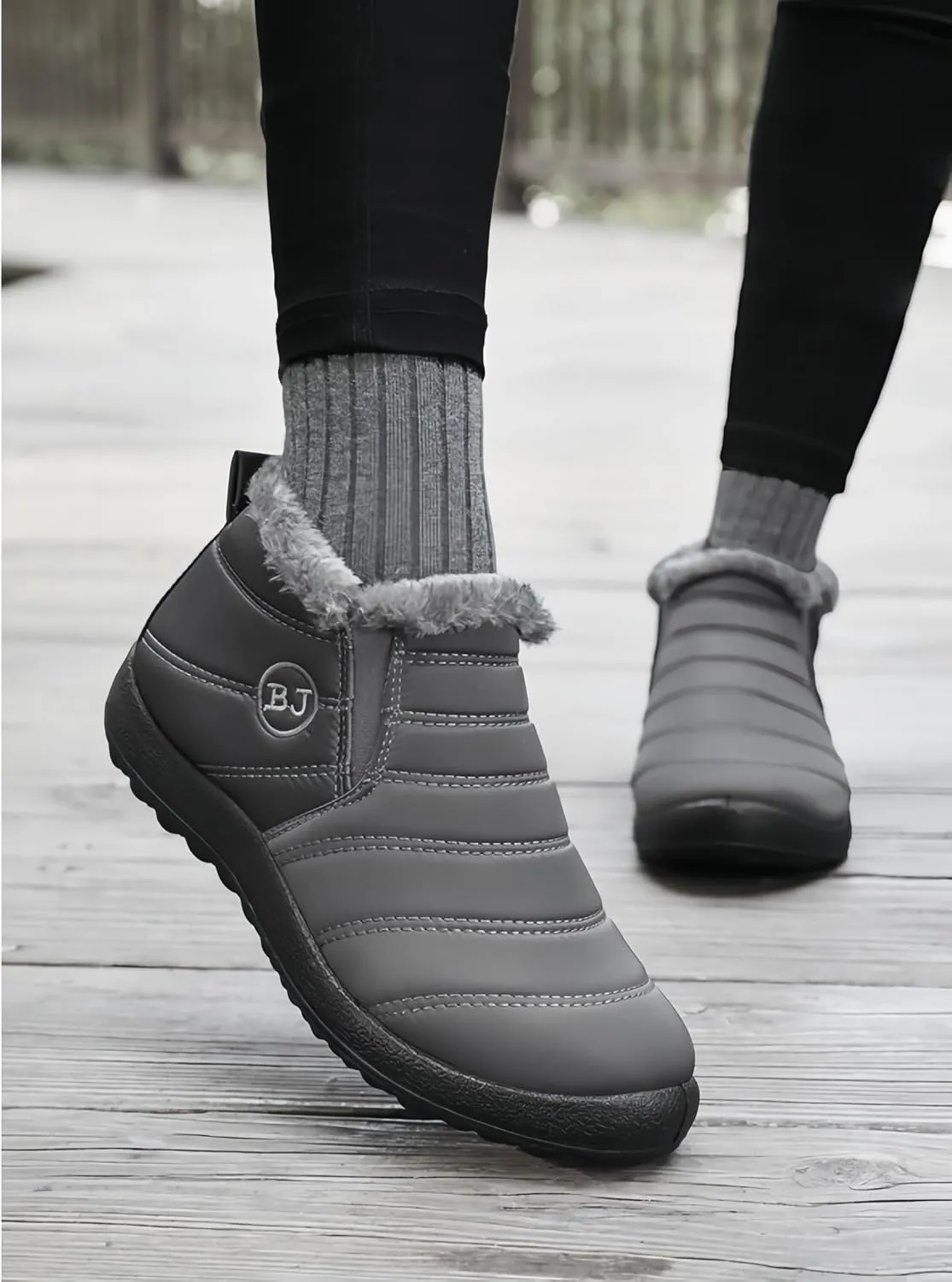 Ulalaza Womens Snow Boots Insulated Durable Slip-Resistant Warm Cozy Thickened Plush Lining Waterproof Upper Cold-Weather Winter Shoes Ankle Boots Outdoor