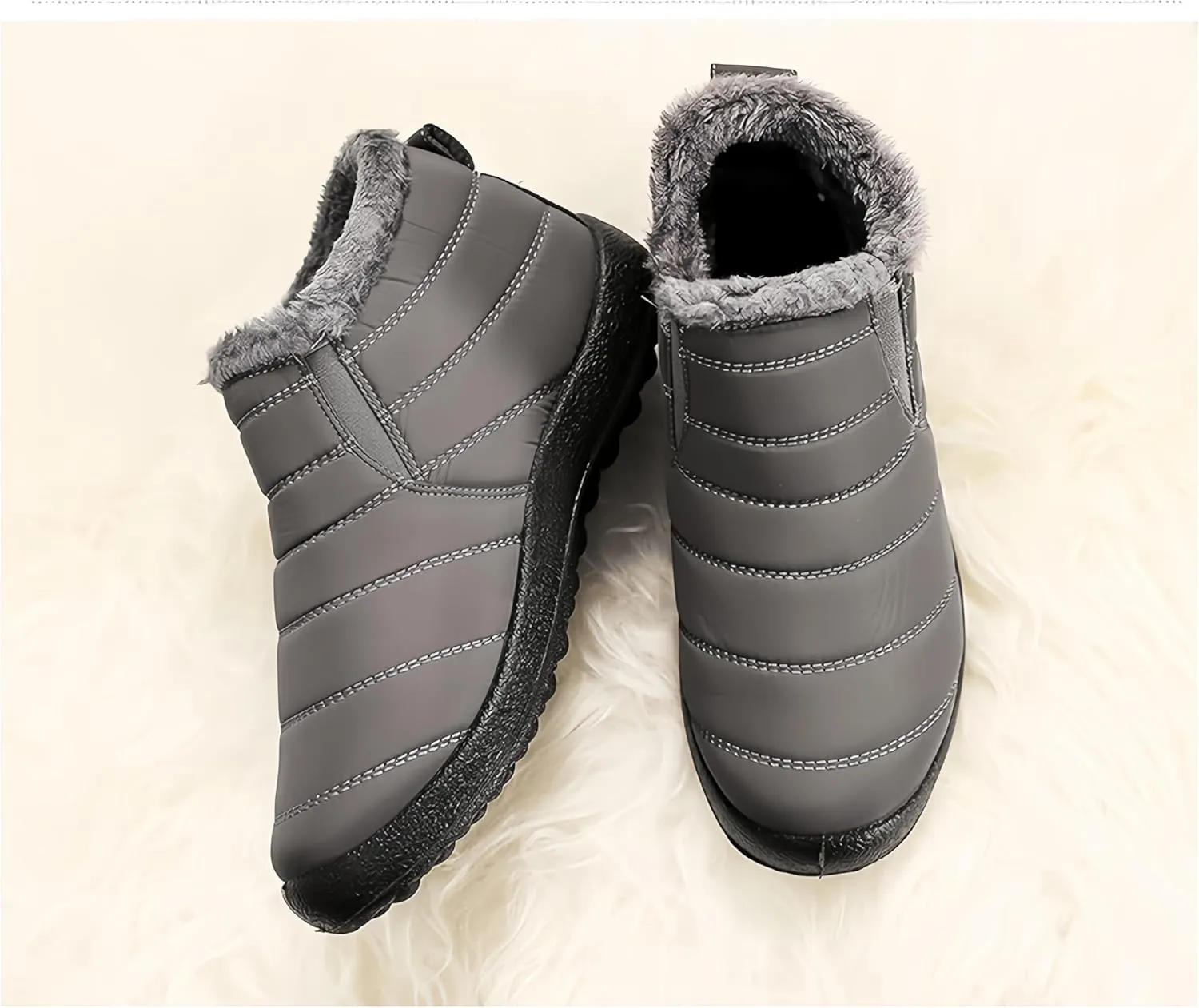 Ulalaza Womens Snow Boots Insulated Durable Slip-Resistant Warm Cozy Thickened Plush Lining Waterproof Upper Cold-Weather Winter Shoes Ankle Boots Outdoor