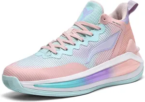 Unisex Basketball Shoes Fashion High Top Sneakers Indoor or Outdoor Training Match Shoes Outdoor Casual Sports Walking Shoes