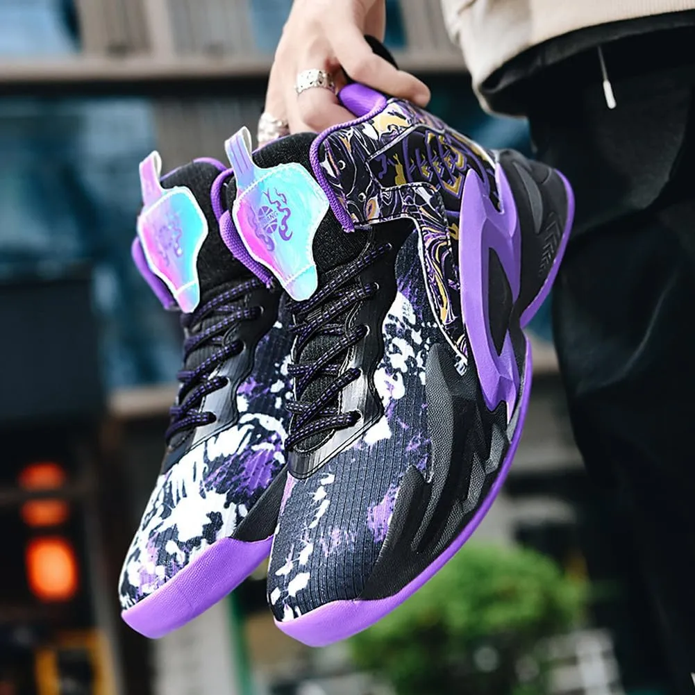 VAXAV Unisex High Top Basketball Shoes Outdoor Sports Running Tennis Sneakers
