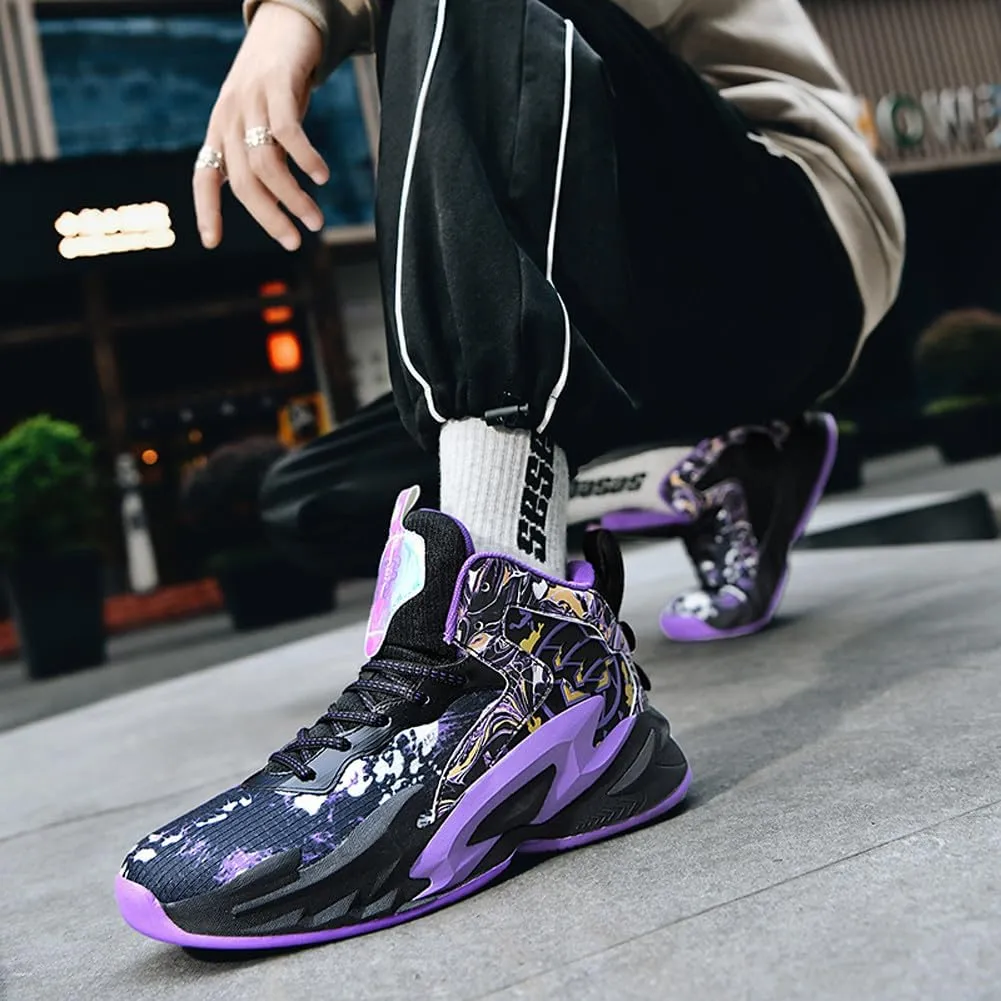 VAXAV Unisex High Top Basketball Shoes Outdoor Sports Running Tennis Sneakers