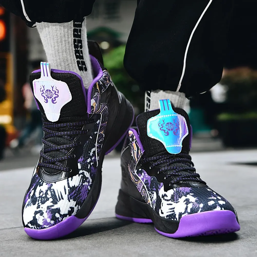 VAXAV Unisex High Top Basketball Shoes Outdoor Sports Running Tennis Sneakers