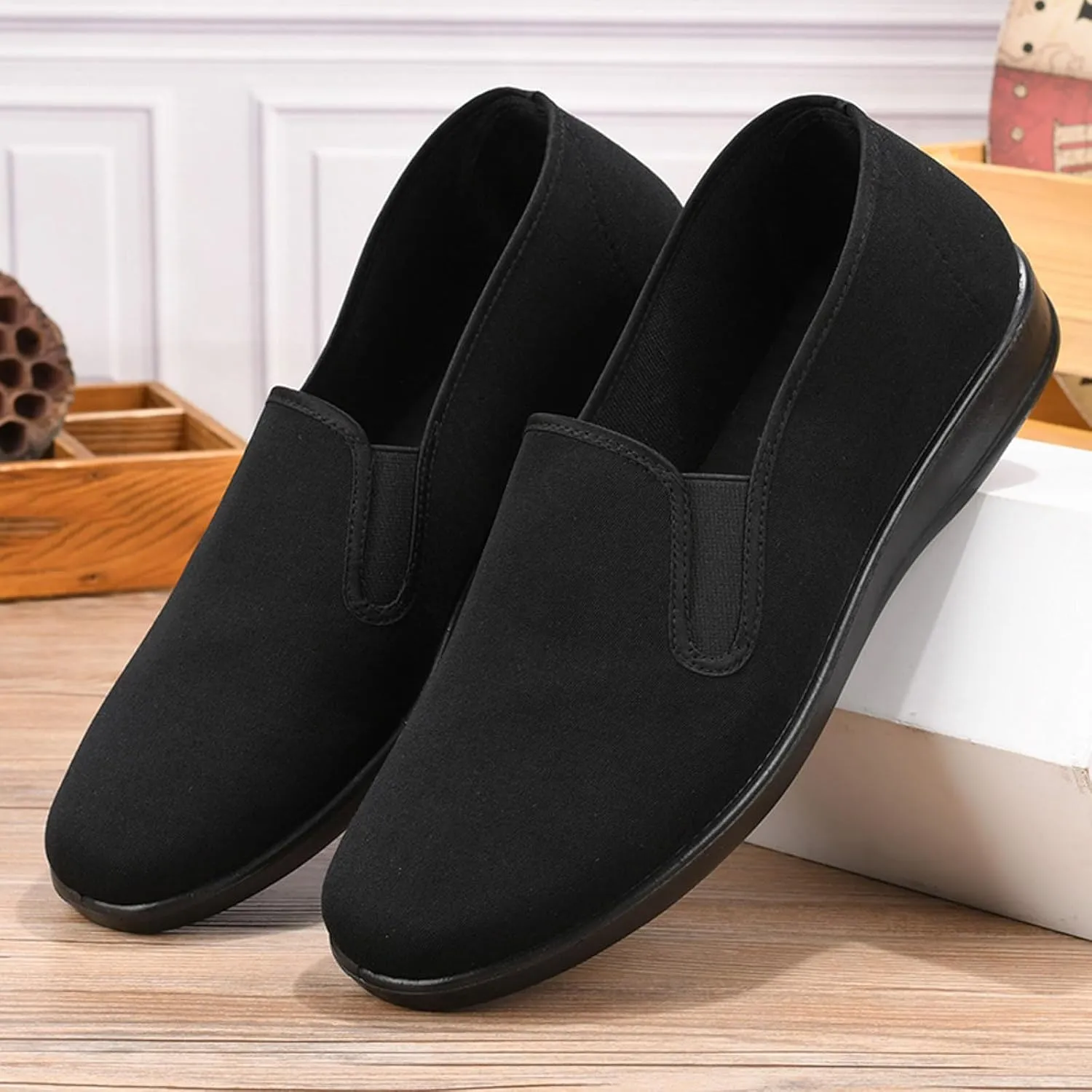 Walking Shoes Tennis Comfortable Men Fashion Round Toe Soft Bottom Lightweight Work Shoes Breathable Comfortable Flat
