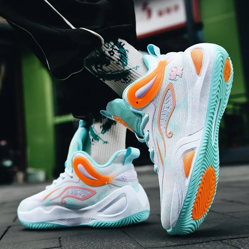 Women Mens Basketball Shoes Fashion Athletic Sneakers Unisex Outdoor Sport Shoes High Top Anti Slip and Wear-Resistant Basketball Shoes