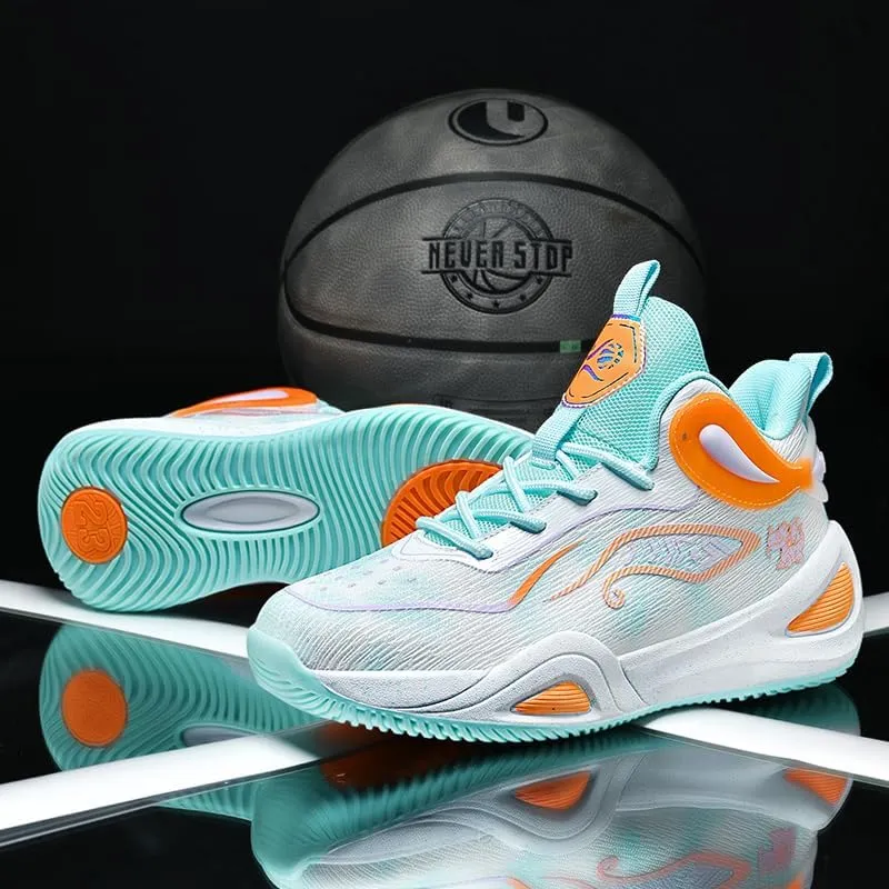 Women Mens Basketball Shoes Fashion Athletic Sneakers Unisex Outdoor Sport Shoes High Top Anti Slip and Wear-Resistant Basketball Shoes