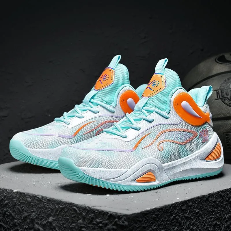 Women Mens Basketball Shoes Fashion Athletic Sneakers Unisex Outdoor Sport Shoes High Top Anti Slip and Wear-Resistant Basketball Shoes