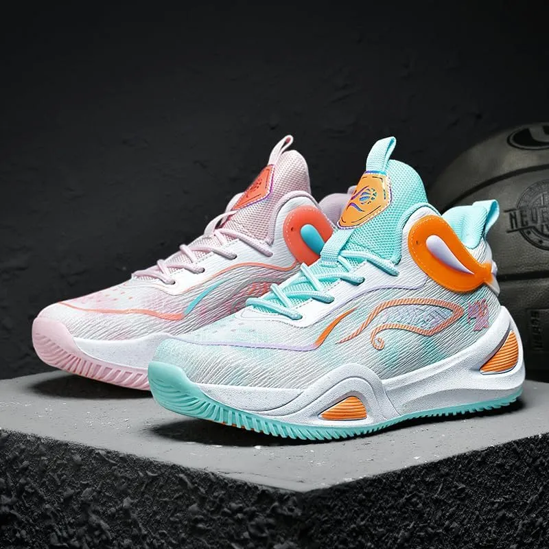 Women Mens Basketball Shoes Fashion Athletic Sneakers Unisex Outdoor Sport Shoes High Top Anti Slip and Wear-Resistant Basketball Shoes
