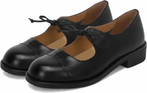 Women Round Closed Toe Loafer Flats Lace Up Burnished Penny Loafers 1 Inch Chunky Stacked Heel Oxford Shoes Matte Leather Slip On Cutout Ladies Office Work Shoes Vintage Comfort 4-11 M US