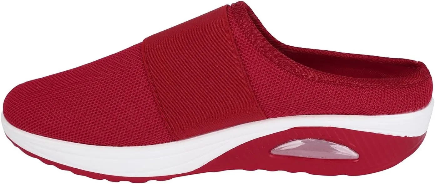 Womens Backless Sneakers Mesh Slip-on Mule Shoes Non Slip Work Shoes Women Slip On Casual Shoes Slip On Men's Fashion Sneakers Platform Tennis Shoe Loafers Casual Slip On