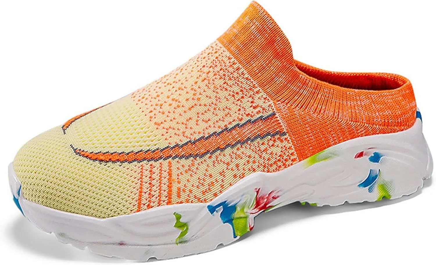 Womens Backless Sneakers Mesh Slip-on Mule Shoes Non Slip Work Shoes Women Slip On Casual Shoes Slip On Men's Fashion Sneakers Platform Tennis Shoe Loafers Casual Slip On