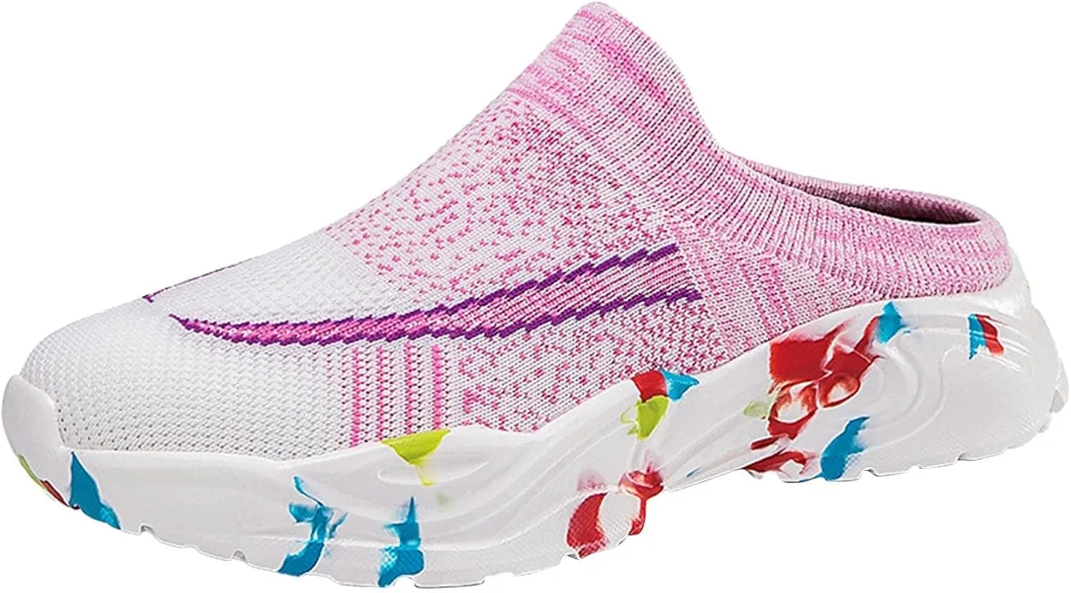 Womens Backless Sneakers Mesh Slip-on Mule Shoes Non Slip Work Shoes Women Slip On Casual Shoes Slip On Men's Fashion Sneakers Platform Tennis Shoe Loafers Casual Slip On