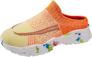 Womens Backless Sneakers Mesh Slip-on Mule Shoes Non Slip Work Shoes Women Slip On Casual Shoes Slip On Men's Fashion Sneakers Platform Tennis Shoe Loafers Casual Slip On