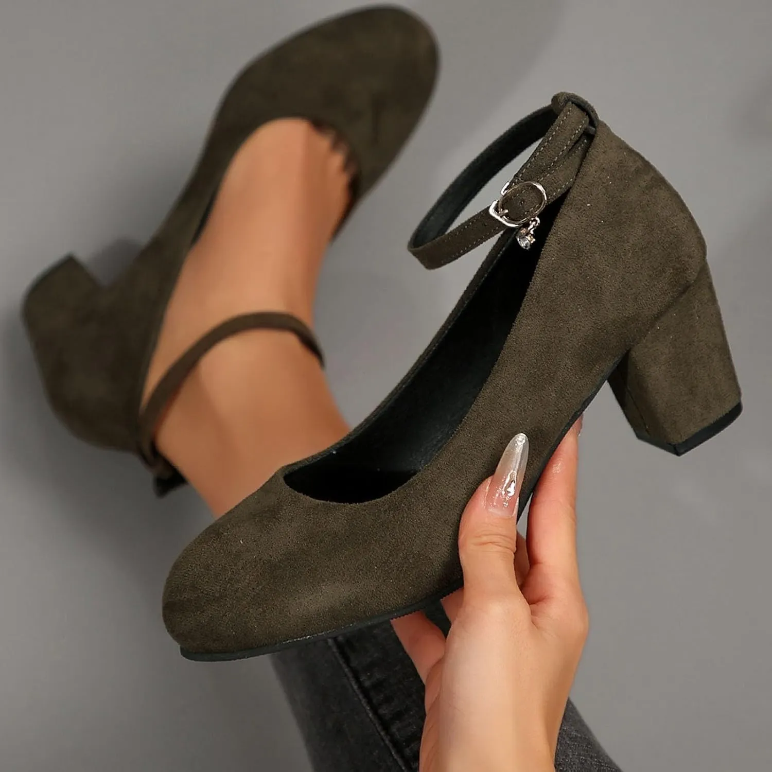 Women's Casual Shoes with Chunky Heel Perfect for Daily Slip On for Comfortable Fit Shoes for Men Casual Walking