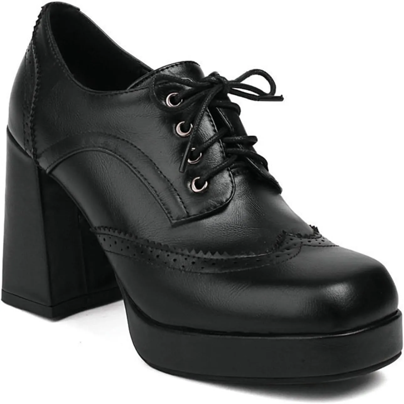 Women's Chunky Heel Wedges Comfortable Square Toe Retro Shoes for Casual Vacation Outfits