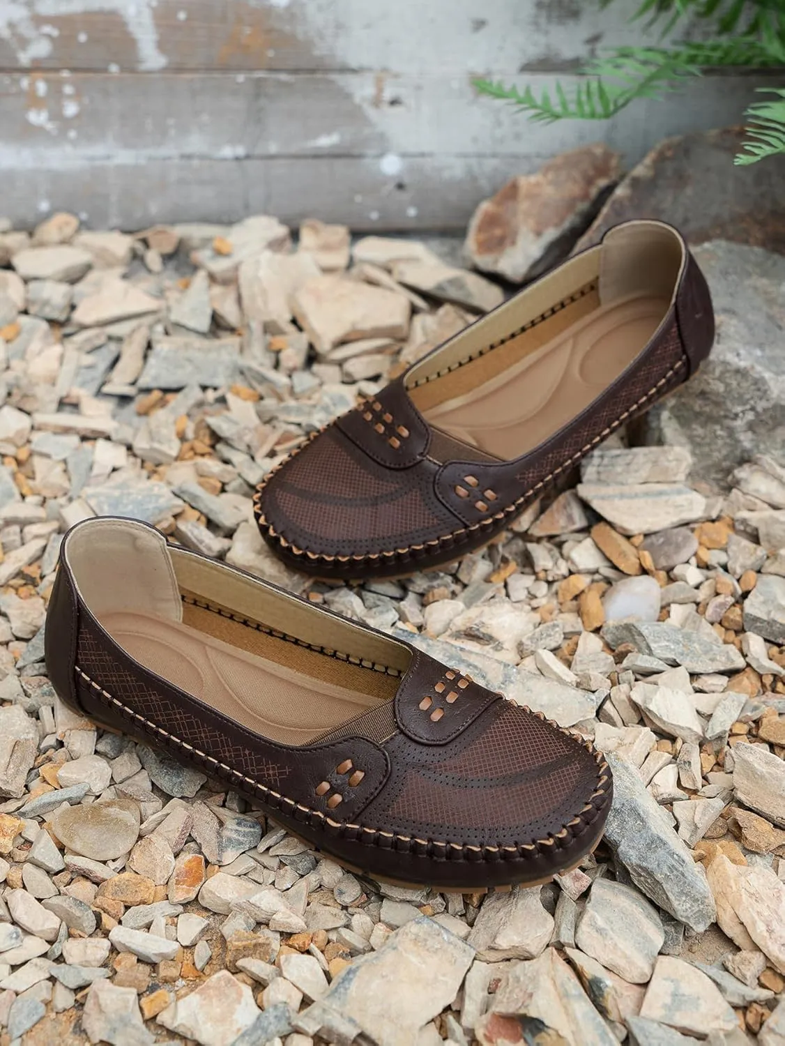 Women's Classic Comfort Leather Penny Loafers Casual Slip-Ons Lightweight Walking Flats Driving Mocs Boat Shoes