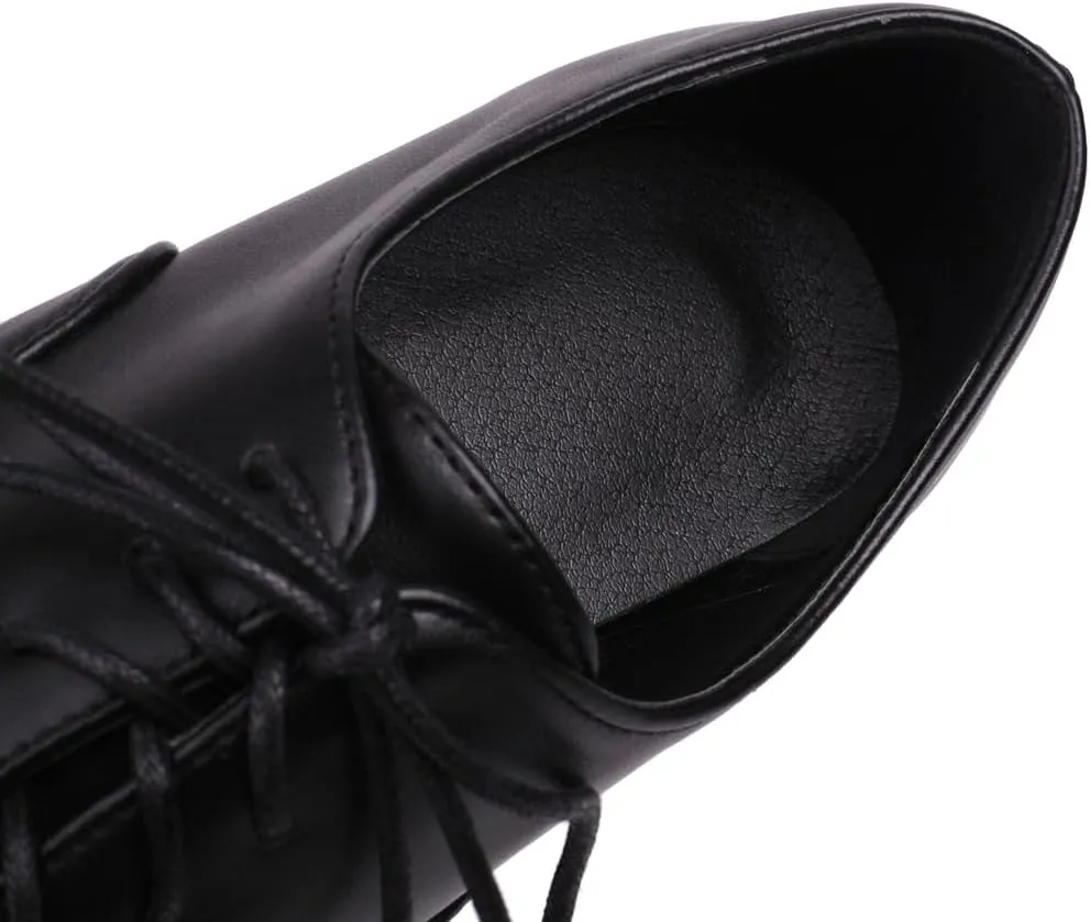 Women's Classic Round Toe Lace Up Oxford Shoes Comfort Flat Low Heels School Saddle Oxfords Dress Shoe