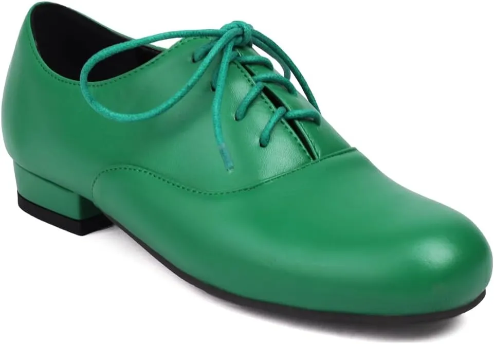 Women's Classic Round Toe Lace Up Oxford Shoes Comfort Flat Low Heels School Saddle Oxfords Dress Shoe