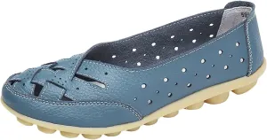 Women's Comfortable Loafers Retro Ladies Moccasins Driving Mocs Comfort Slip-On Fashion Boat Shoes Classic Flats