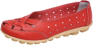 Women's Comfortable Loafers Retro Ladies Moccasins Driving Mocs Comfort Slip-On Fashion Boat Shoes Classic Flats