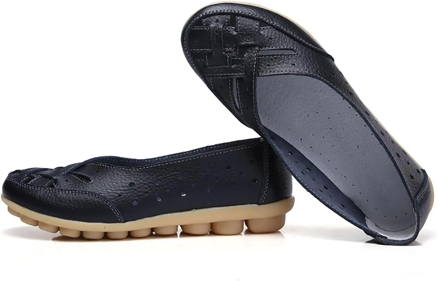 Women's Comfortable Loafers Retro Ladies Moccasins Driving Mocs Comfort Slip-On Fashion Boat Shoes Classic Flats