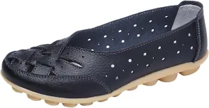 Women's Comfortable Loafers Retro Ladies Moccasins Driving Mocs Comfort Slip-On Fashion Boat Shoes Classic Flats