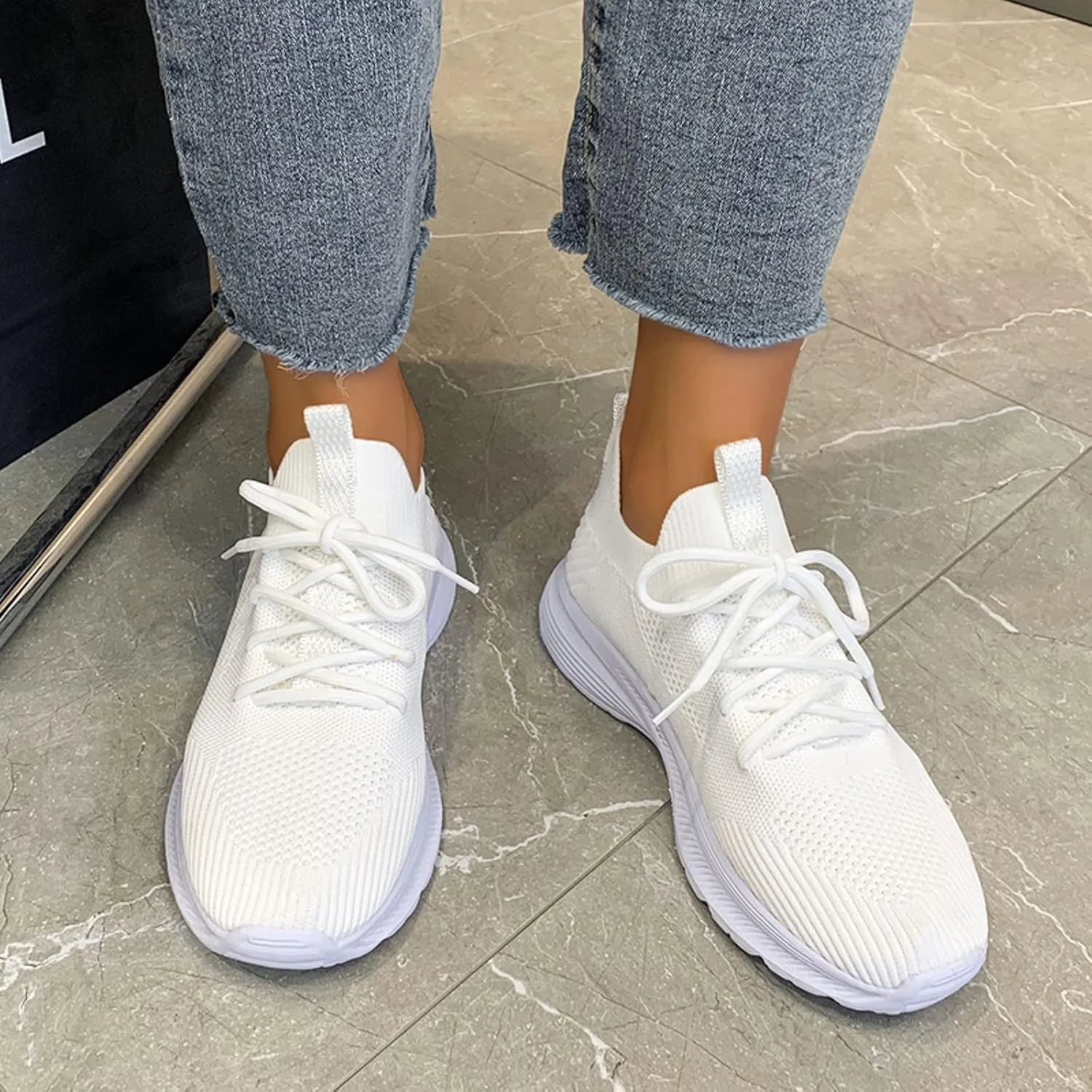 Womens Fashion Walking Running Shoes Lightweight Breathable Mesh Tennis Shoes Non Slip Athletic Workout Gym Sneakers Shoes
