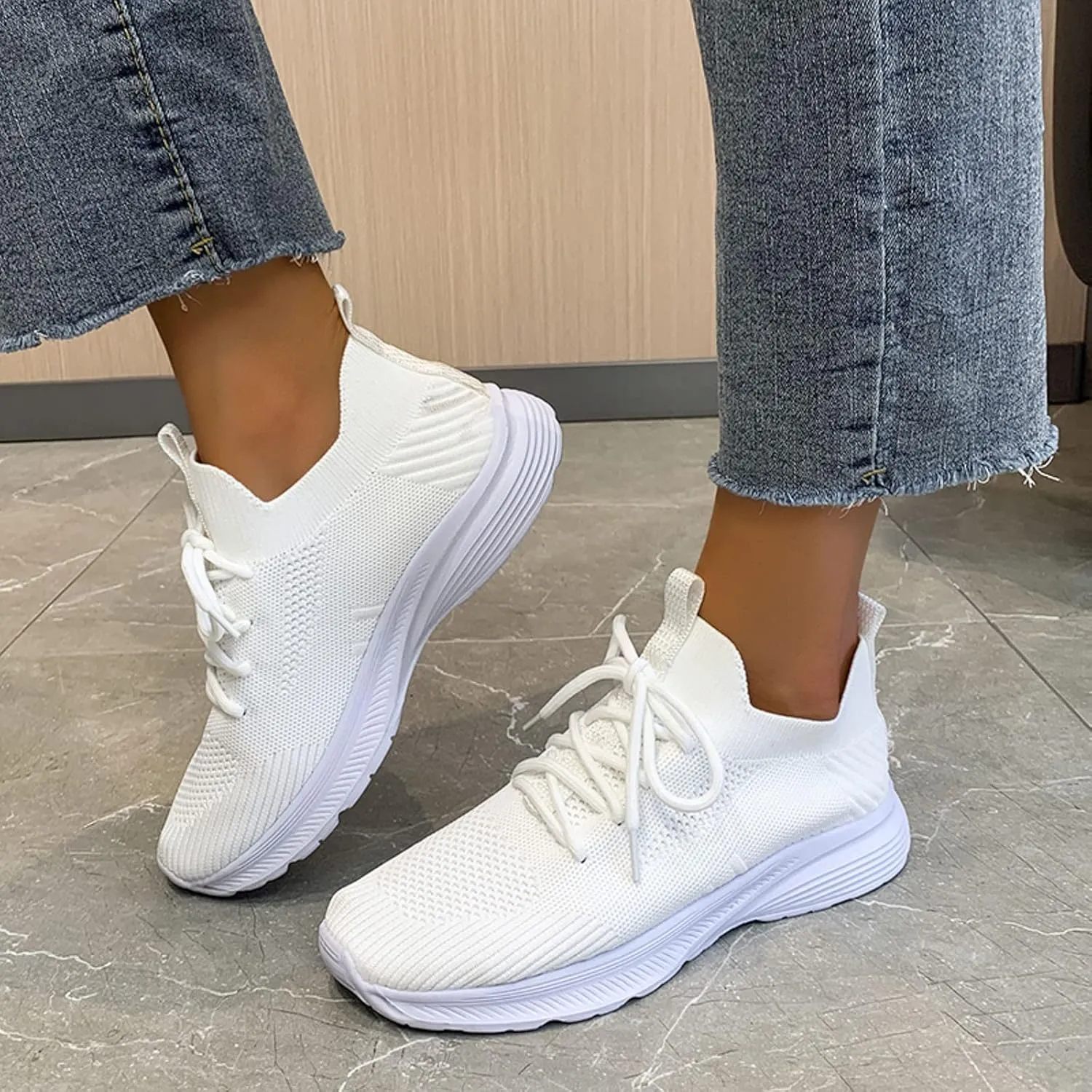 Womens Fashion Walking Running Shoes Lightweight Breathable Mesh Tennis Shoes Non Slip Athletic Workout Gym Sneakers Shoes