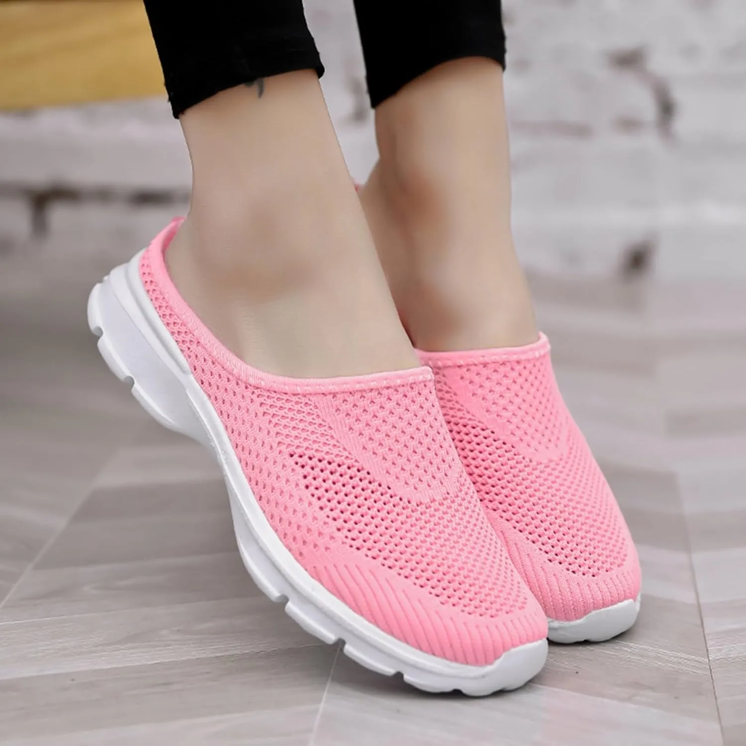 Women's Orthopedic Clogs Lightweight Platform Sandals Breathable Mesh Walking Mules Slip-On Slippers Sport Sandals