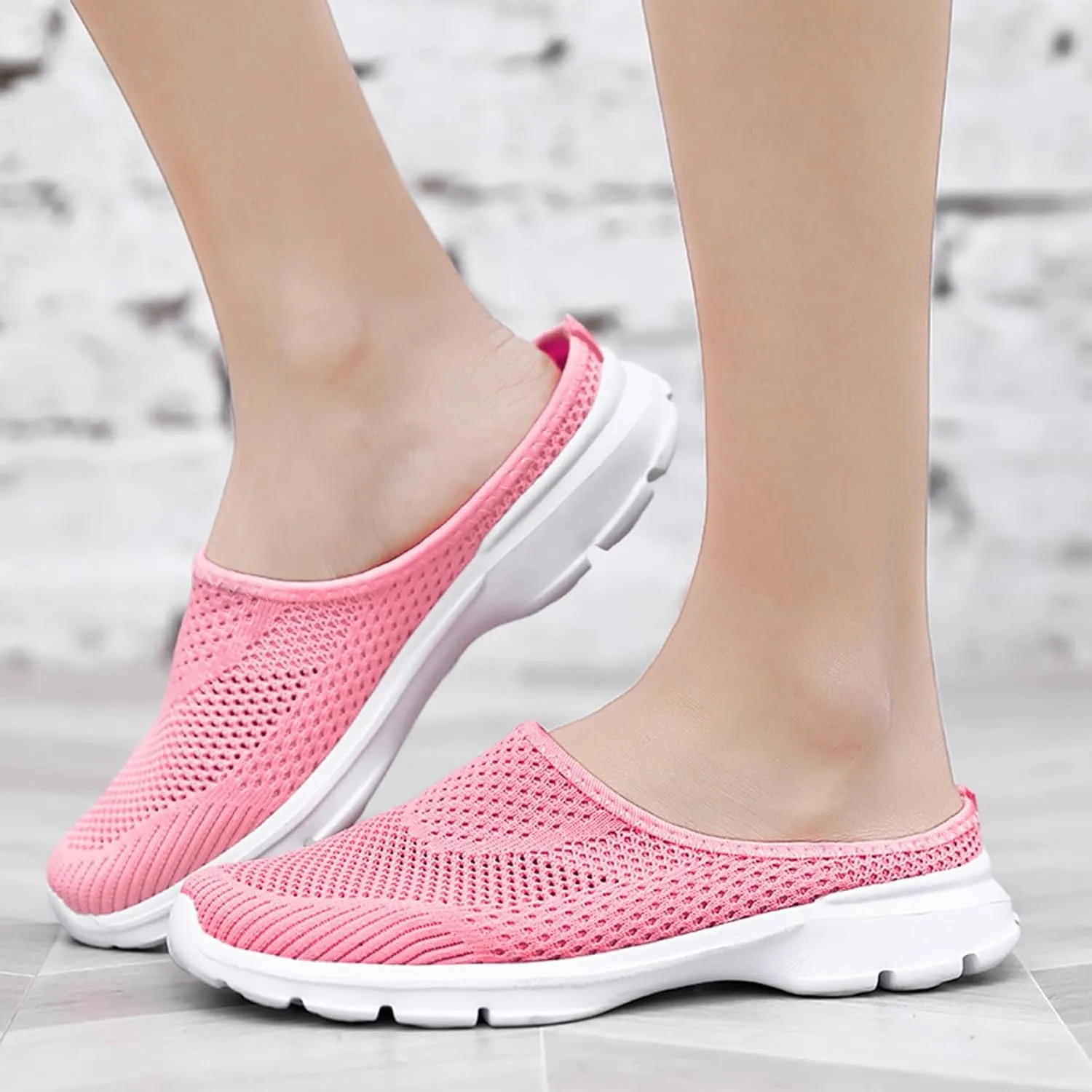 Women's Orthopedic Clogs Lightweight Platform Sandals Breathable Mesh Walking Mules Slip-On Slippers Sport Sandals