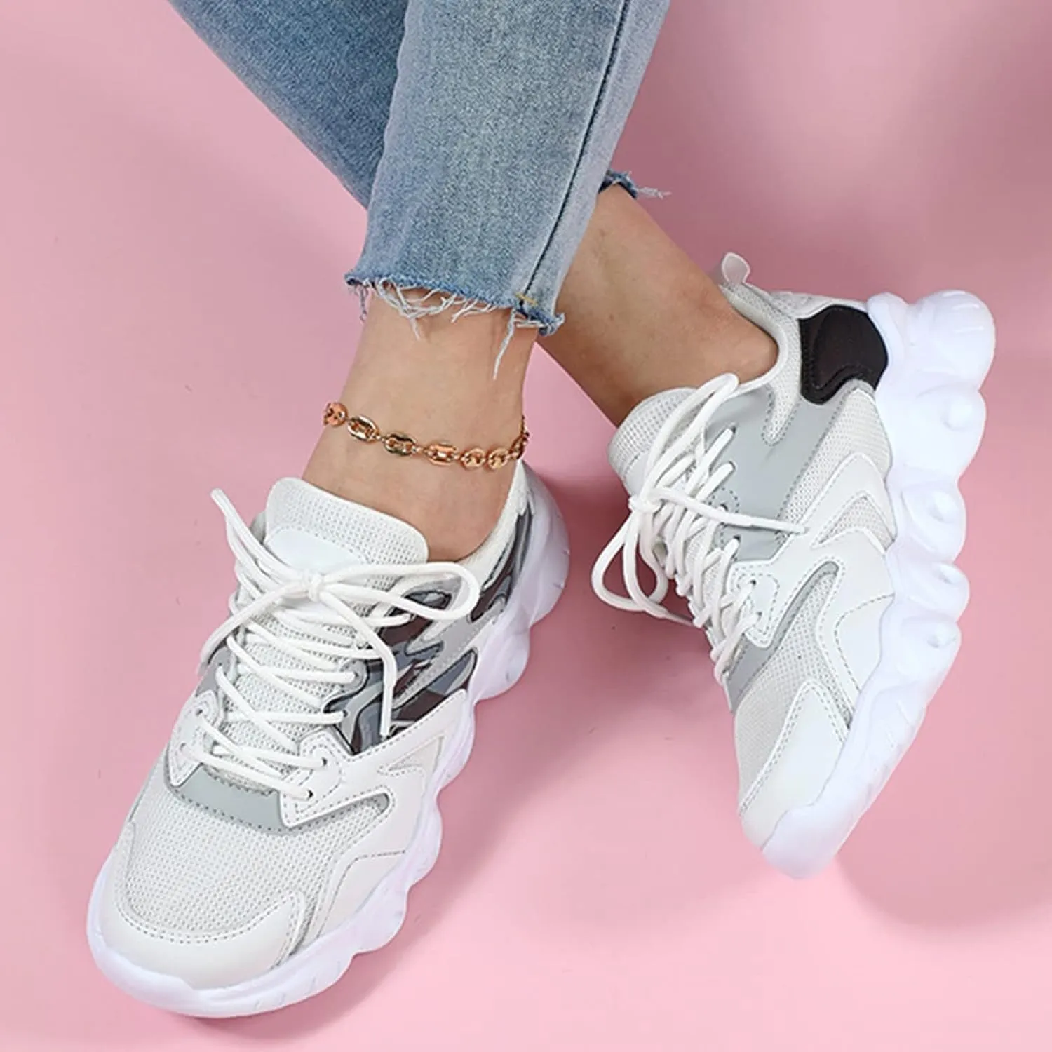 Womens Shoes Casual Sneakers Comfy Shoes Women Dressy Cute Trendy Black Shoes for Women 2023 Wedge Sneakers for Women White Zapatos para Mujer Comodos De Fiesta