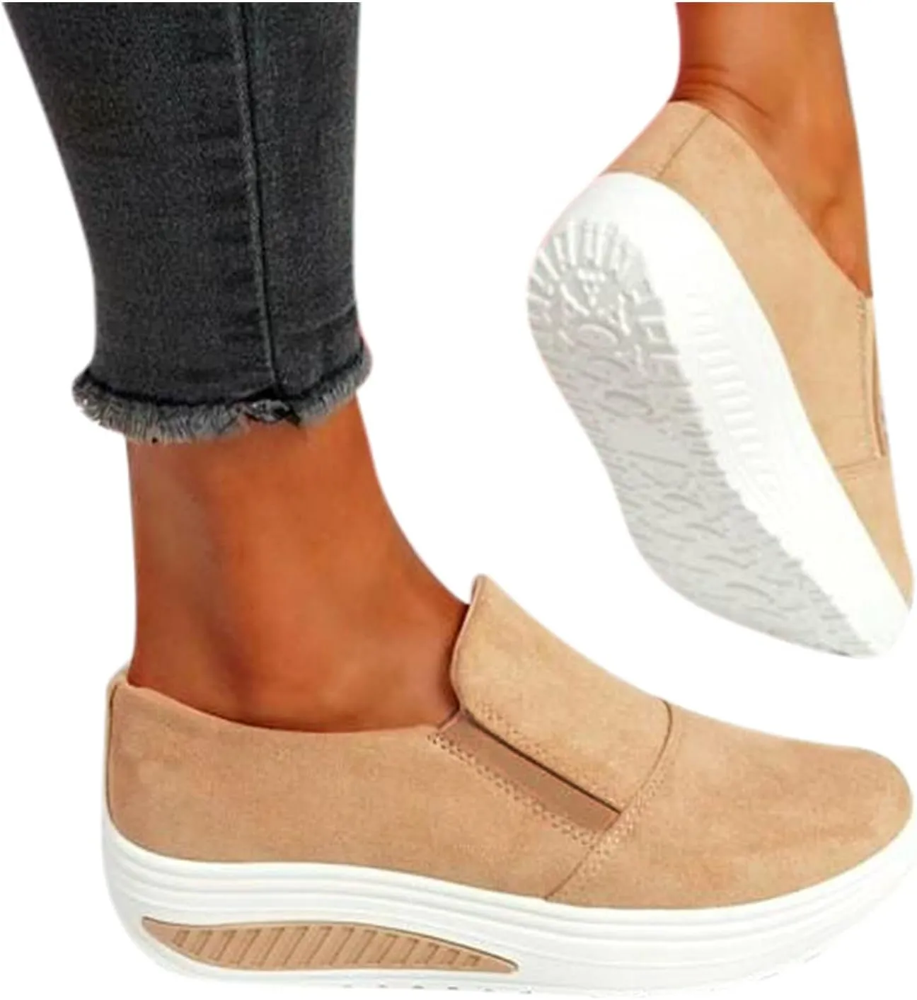 Womens Shoes Sneakers Slip On Women's Slip On Shoes Size 6.5 Wide Womens Orthotic Slip On Sneakers with Arch Support Womens Running Shoes Size 11 Black Slip On Walking Shoes Women Wide