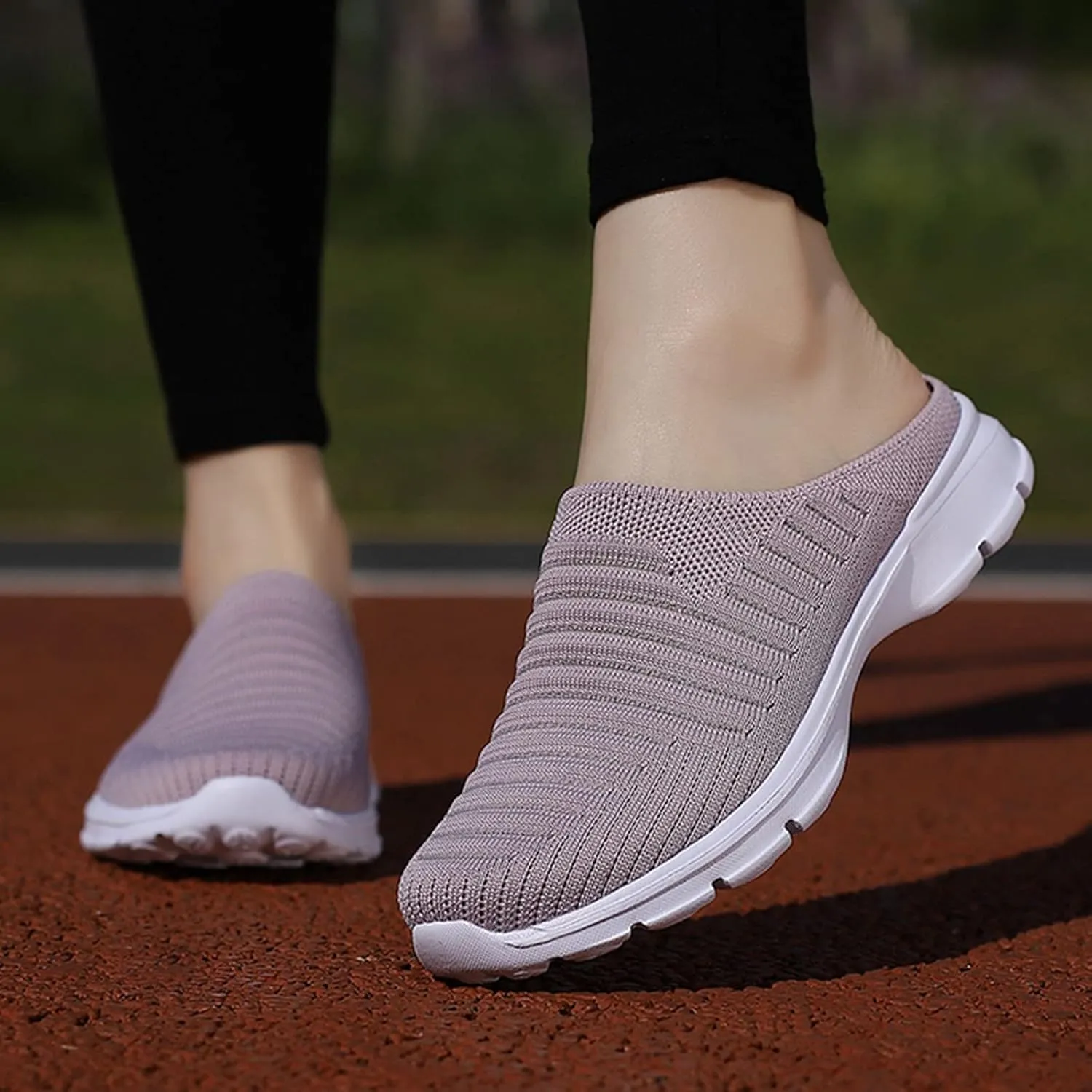 Women's Slip-On Orthopedic Arch Support Backless Mens Running Shoes Wide Men Casual Shoes Brown Sneakers Slip On Tennis Shoe Loafers Casual Slip On