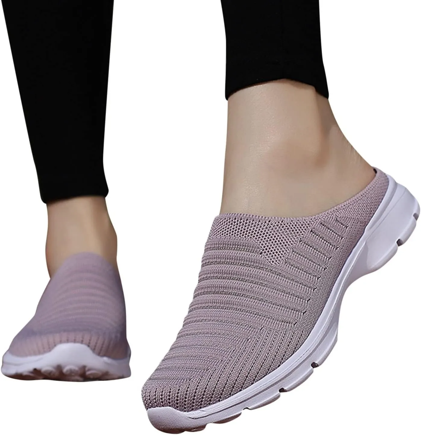 Women's Slip-On Orthopedic Arch Support Backless Mens Running Shoes Wide Men Casual Shoes Brown Sneakers Slip On Tennis Shoe Loafers Casual Slip On