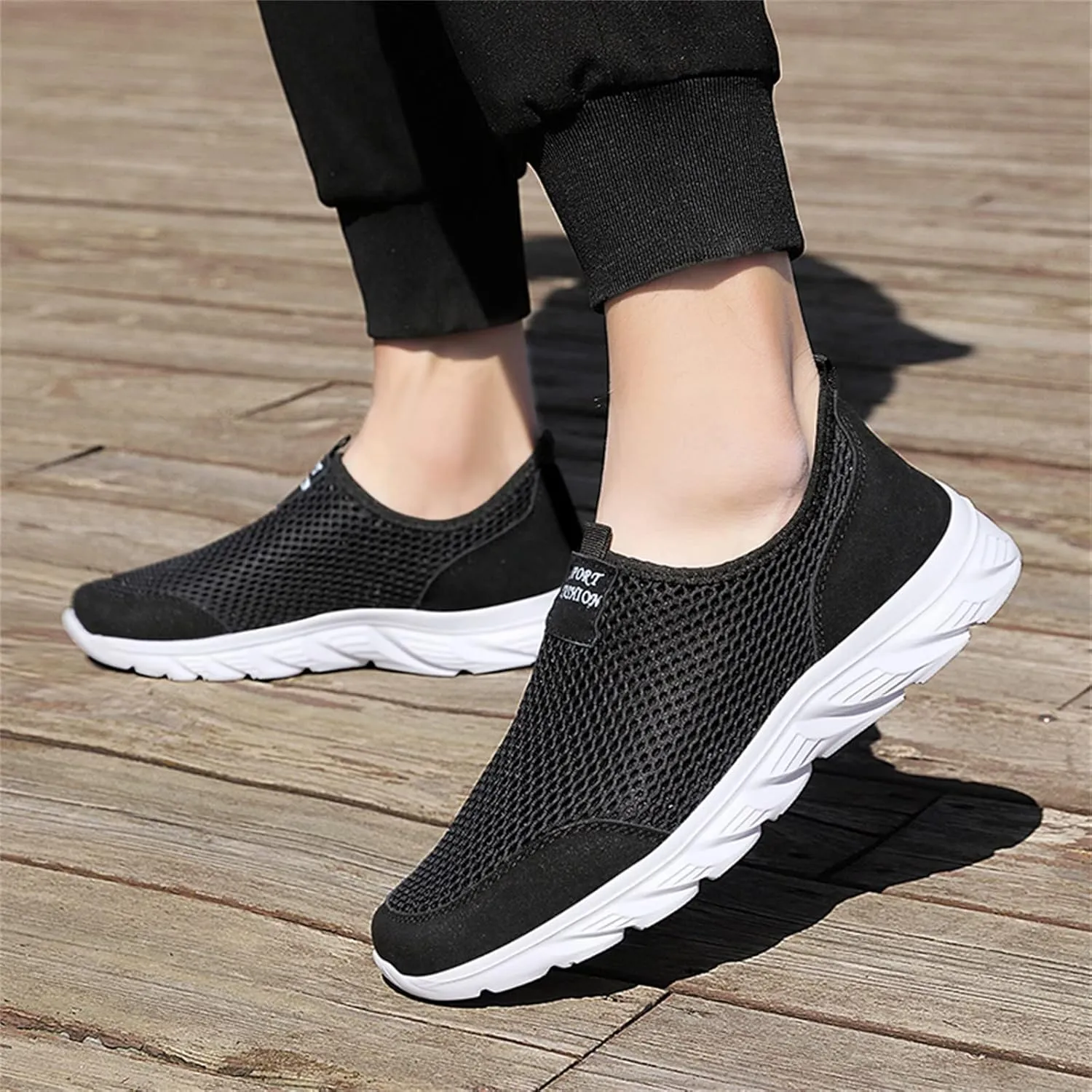Women's Slip on Shoes Slip On Sneakers Men Non Slip Shoes Comfortable & Lightweight Black Loafers Women Comfortable Womens Shoes Sneakers Slip On