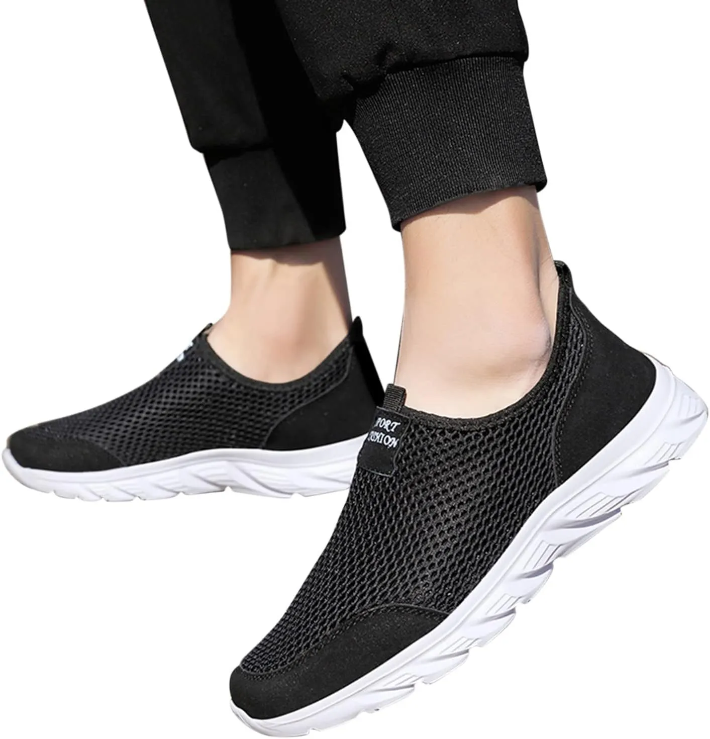 Women's Slip on Shoes Slip On Sneakers Men Non Slip Shoes Comfortable & Lightweight Black Loafers Women Comfortable Womens Shoes Sneakers Slip On