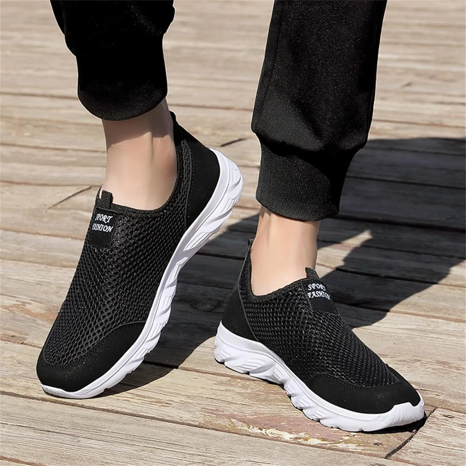 Women's Slip on Shoes Slip On Sneakers Men Non Slip Shoes Comfortable & Lightweight Black Loafers Women Comfortable Womens Shoes Sneakers Slip On