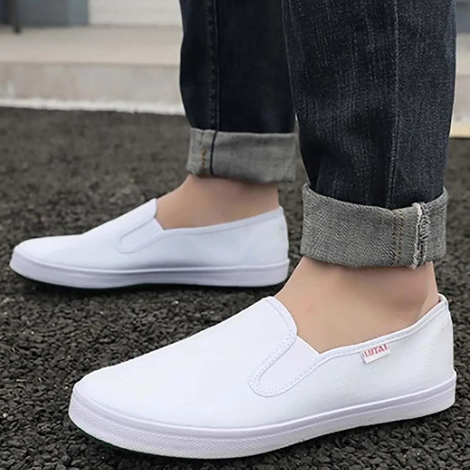 Womens Slip On Sneakers Wide Width Womens Work Shoes Men's Casual Dress Sneakers Comfortable Dressy Slip on Loafers for Women Dressy Slip On Sneakers Women Wide Width