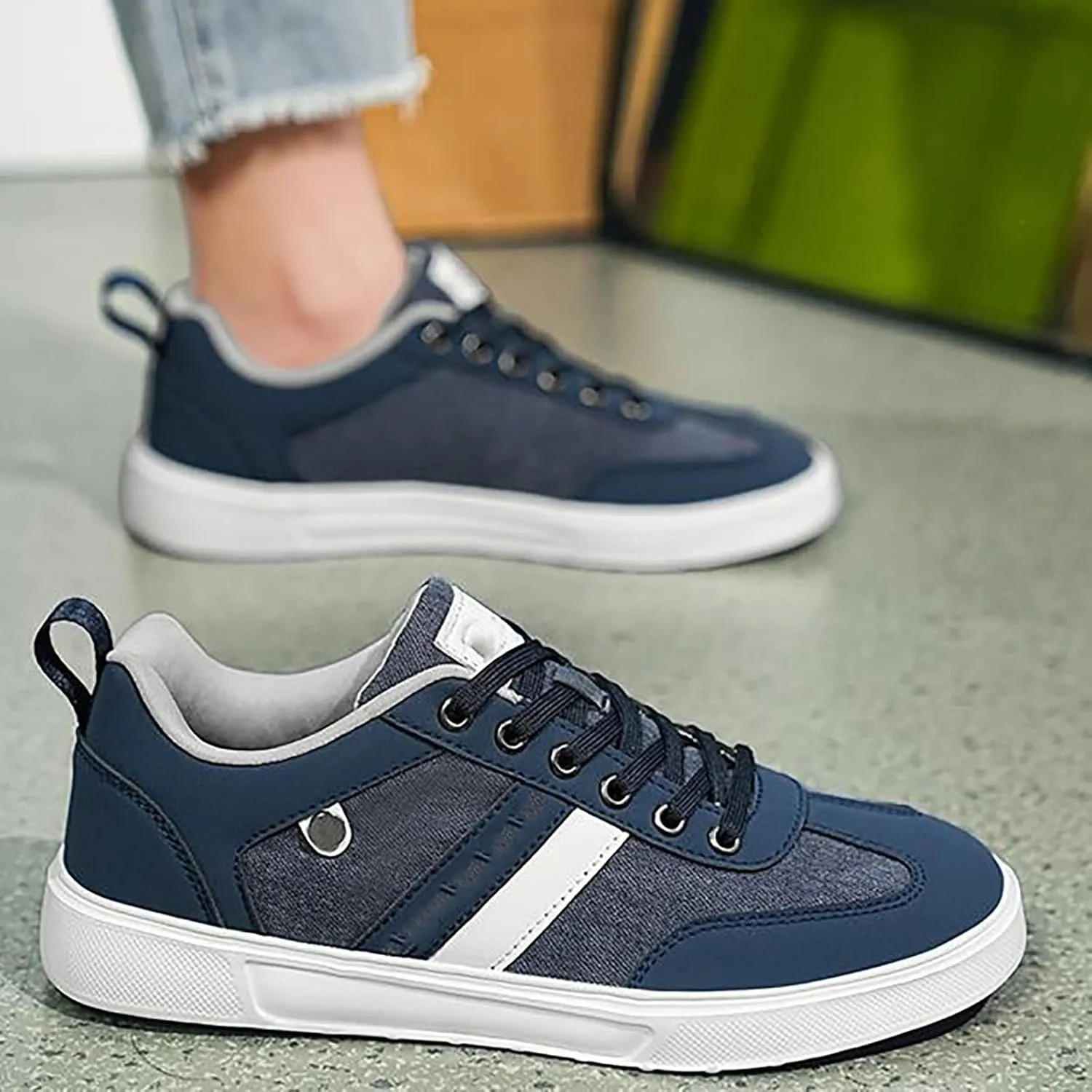 Womens Slip On Sneakers Wide Width Womens Work Shoes Men's Casual Dress Sneakers Comfortable Dressy Slip on Loafers for Women Dressy Slip On Sneakers Women Wide Width