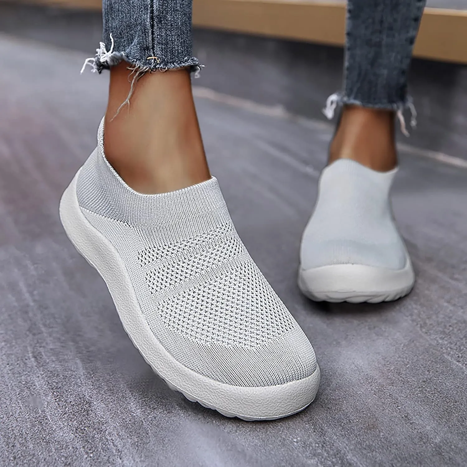 Women's Sneakers Size 8 Slip On Fashion Sneakers for Women 2023 Platform Slip On Walking Tennis Shoes for Women with Arch Support Women's Sneakers Wide Fit Zapatos Deportivos De Mujer para El Gym