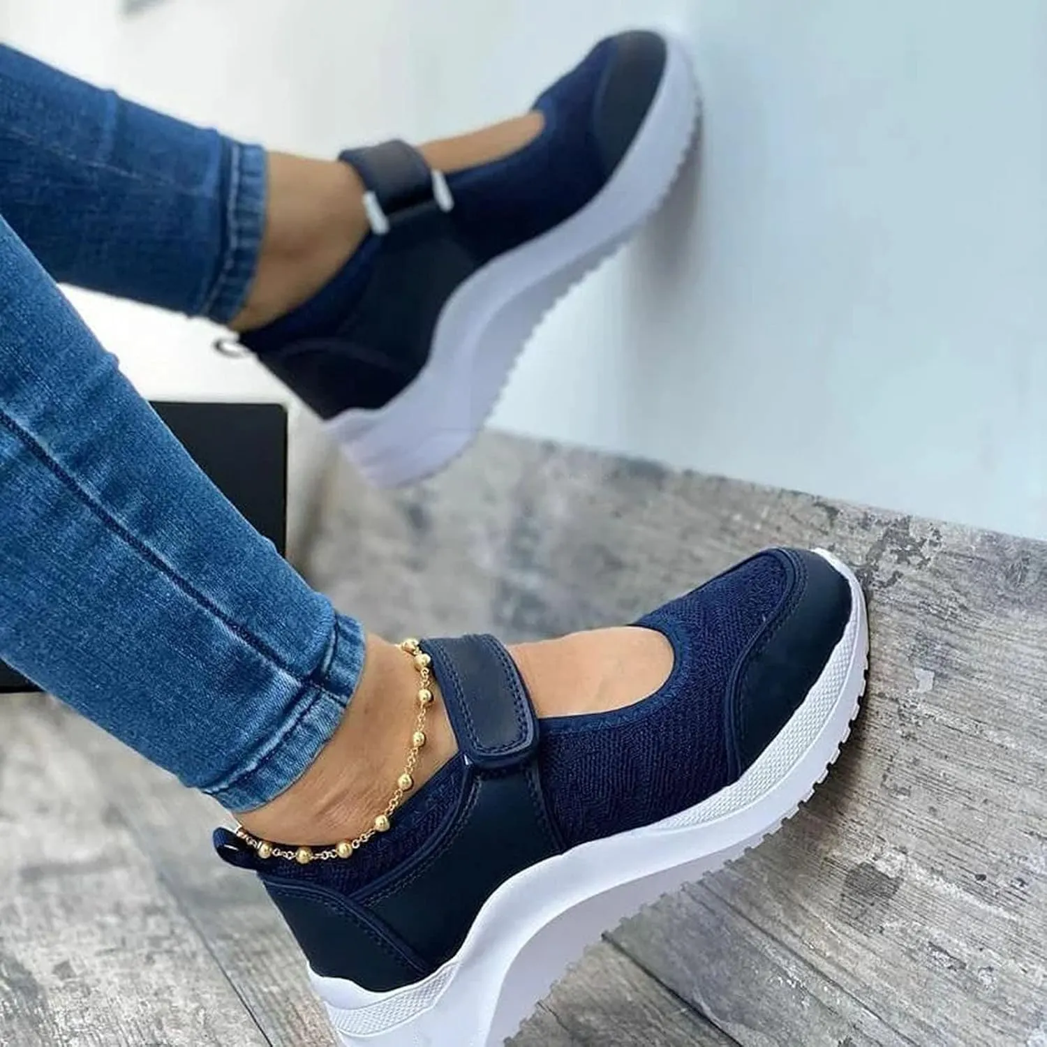 Women's Sneakers Size 9.5 Wide Tenis para Mujer De Trabajo Antideslizantes Womens Slip On Sneakers 8.5 Wide White Orthopedic Plantar Fasciitis Shoes Women Black Flats Womens Black Sneakers Wide 8.5