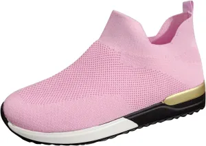 Women's Sneakers Wide Width Comfy Walking Shoes for Women Slip On Slip On Shoes for Elderly Women Wide Width Womens Sneakers Black Sole Slip On White Sneakers Women Fashion