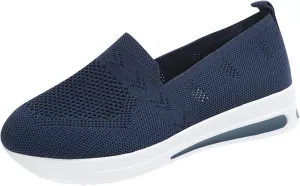 Womens Walking Shoes Sock Sneakers Knit Upper Non Slip Shoes Breathable Lightweight Mesh Platform Athletic Shoes