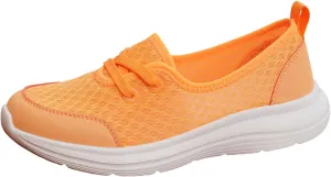 Womens Walking Sneakers Women Lace Up Shoes Flats Casual Shoes Lightweight Work Shoes Breathable Slip Work Trainers